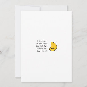 I Love You To The Moon And Back Minimal Design Aes Holiday Card