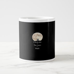 I Love You To The Moon And Back Minimal Design  Large Coffee Mug