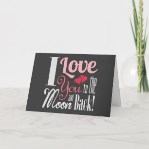 I Love You to the Moon and Back - Mixed Typography Holiday Card