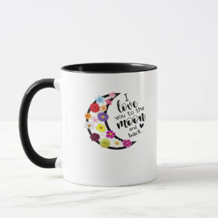 I Love You To The Moon And Back Modern Aesthetic D Mug