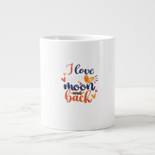 I Love You To The Moon And Back Modern Romantic De Large Coffee Mug