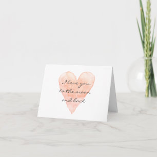 I love you to the moon and back note cards