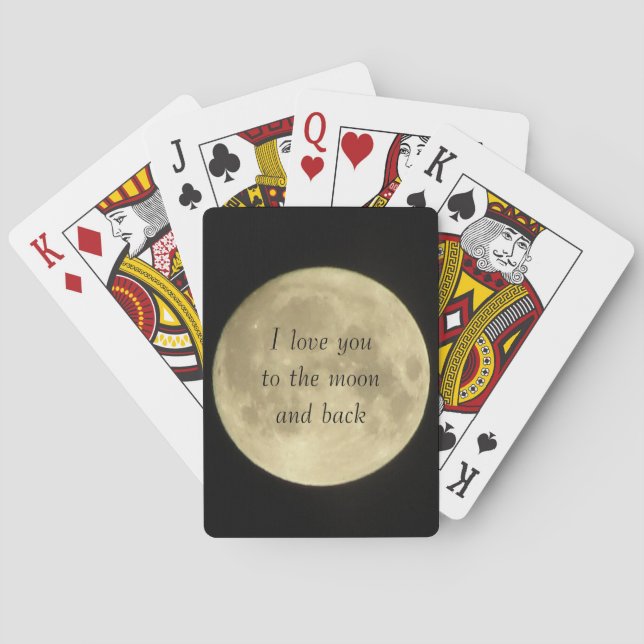 I love you to the moon and back playing cards (Back)