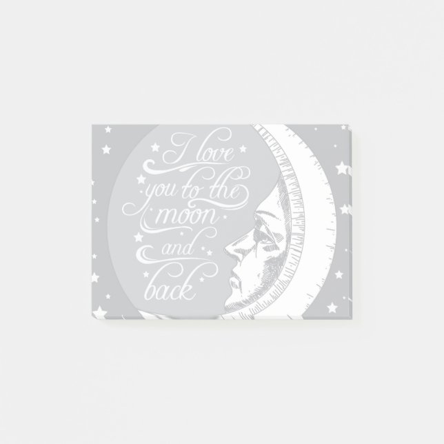 I Love You To The Moon And Back Post-it Notes (Front)