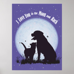 I Love You to the Moon and Back Poster