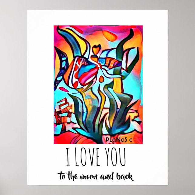 I love you to the moon and back poster (Front)