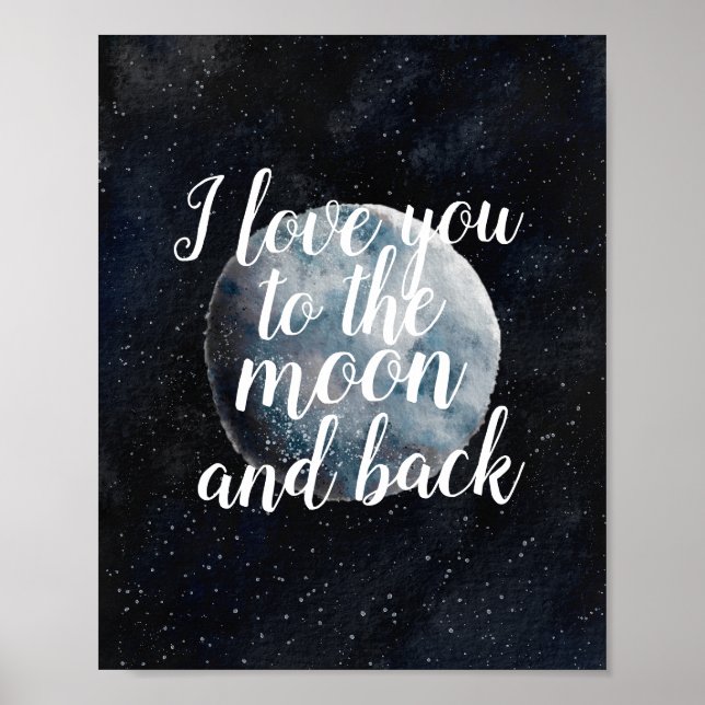 I love you to the moon and back poster (Front)