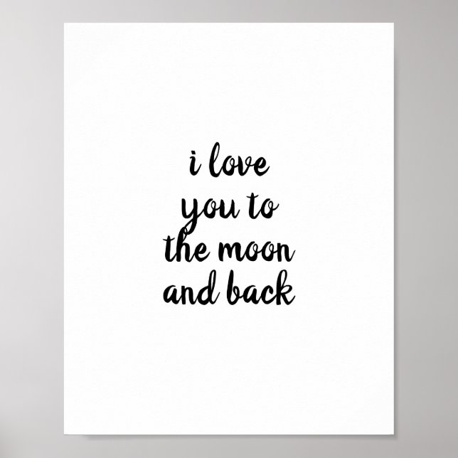 i love you to the moon and back poster (Front)