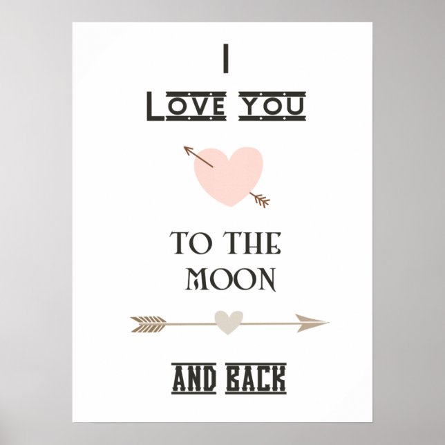 I love you to the moon and back poster (Front)