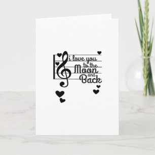 I Love You To The Moon And Back Repeating Love Quo Card