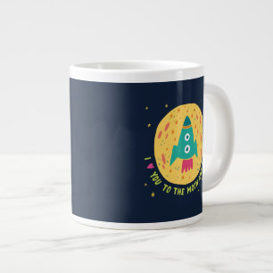 I Love You To The Moon And Back Rocketship Large Coffee Mug