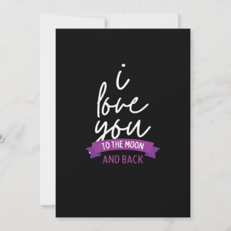 I Love You To The Moon And Back Romantic Aesthetic Holiday Card