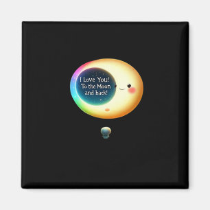 I Love You To The Moon And Back Romantic Keepsake  Magnet