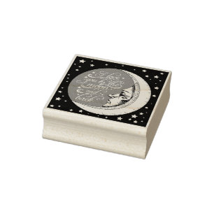 I Love You To The Moon And Back Rubber Stamp