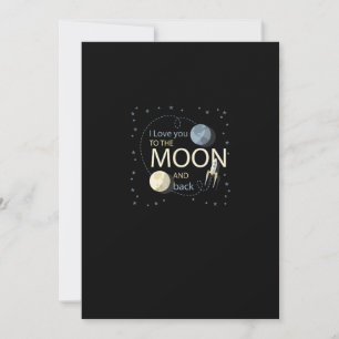 I Love You To The Moon And Back Sincere Design  Holiday Card