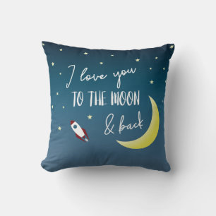 i love you to the moon and back Space Cushion