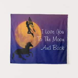 I Love You To the Moon and Back Tapestry