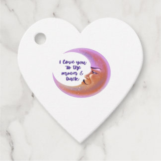 I Love You To The Moon And Back Timeless Love Styl Favour Tags