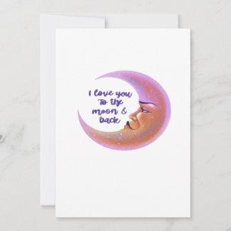 I Love You To The Moon And Back Timeless Love Styl Holiday Card
