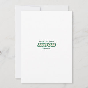 I Love You To The Moon And Back Timeless Minimal D Holiday Card