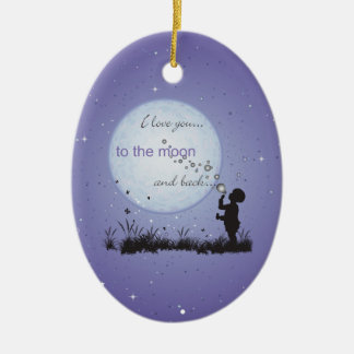 I Love You to the Moon and Back-Unique Gifts Ceramic Tree Decoration