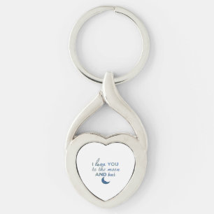 I Love You To The Moon And Back Valentine Romantic Key Ring