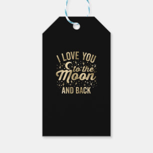 I Love You To The Moon And Back Vintage Stars Glam Gift Tags