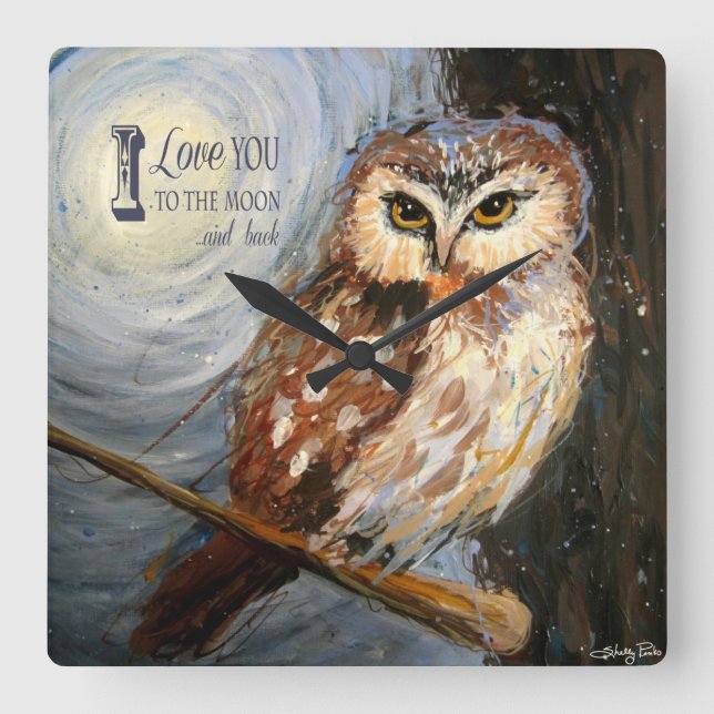 I Love You To The Moon And Back Wall Clock (Front)