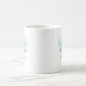 I love you to the moon and back water colour heart coffee mug (Center)
