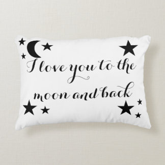 I love you to the moon and bakc accent pillow
