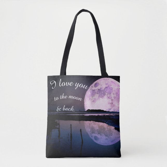I love you to the moon & back bag (Front)