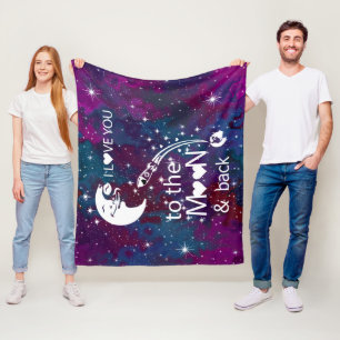 I Love You To The Moon & Back Fleece Blanket