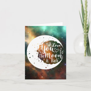 I love you to the moon & back holiday card