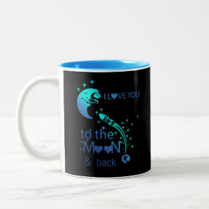 I love you to the moon & back Two-Tone coffee mug