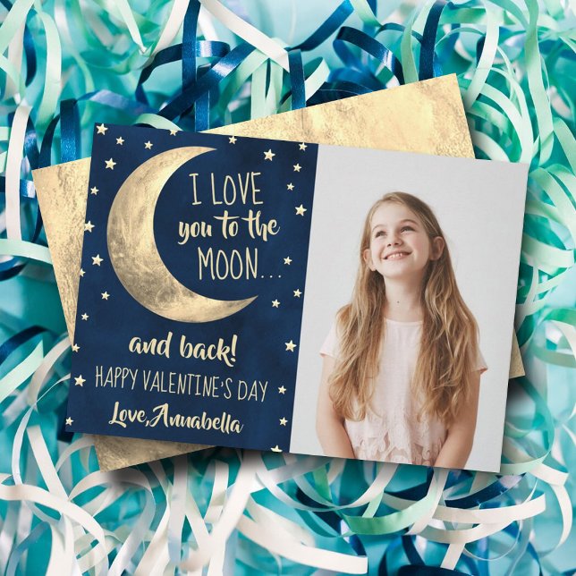 I Love You To The Moon & Back Valentine's Day Holiday Card (Creator Uploaded)