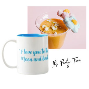 I love you to the Moon, Custom Text Two-Tone Coffee Mug
