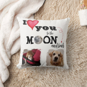 I Love You to the Moon Throw Pillow