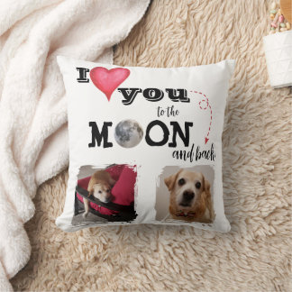 I Love You to the Moon Throw Pillow