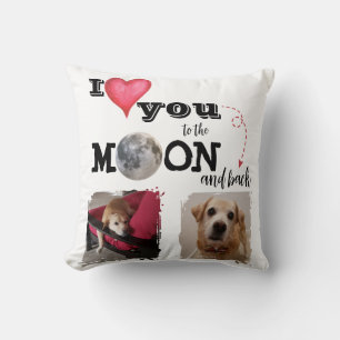 I Love You to the Moon Throw Pillow