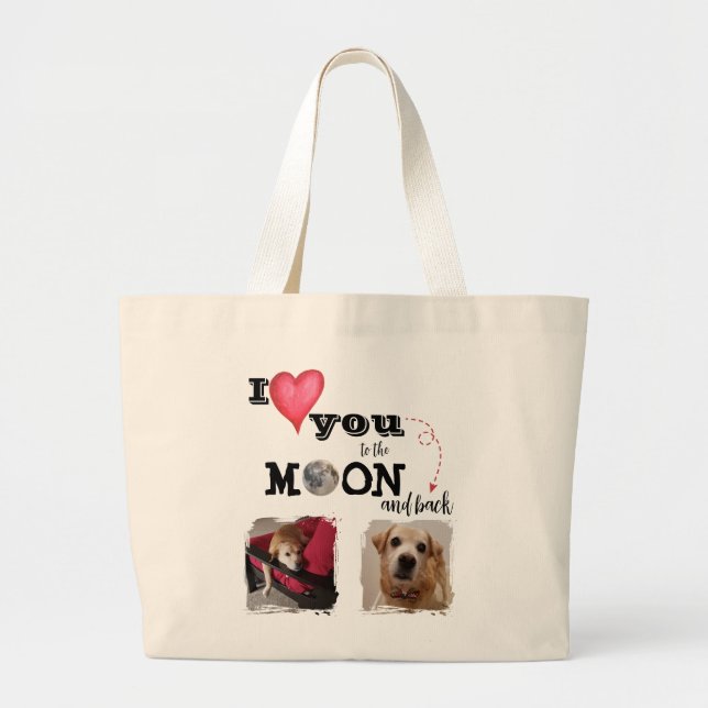 I Love You to the Moon Tote Bag (Front)