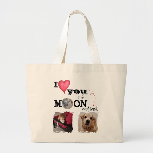 I Love You to the Moon Tote Bag (Front)