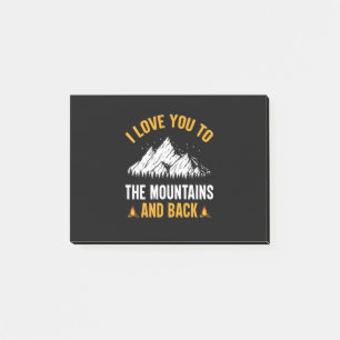 i love you to the mountains and back post-it notes