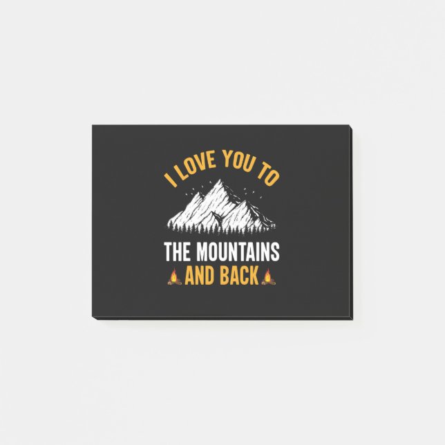 i love you to the mountains and back post-it notes (Front)