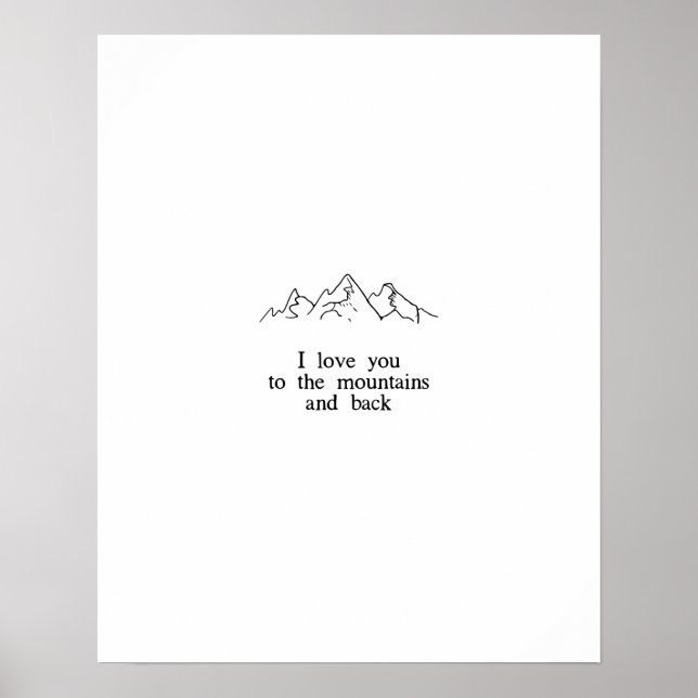 I love you to the mountains and back poster (Front)