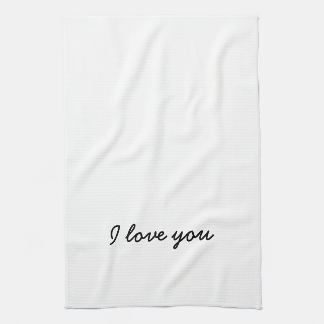 I love you towel. His and Hers - see other listing Tea Towel (Vertical)