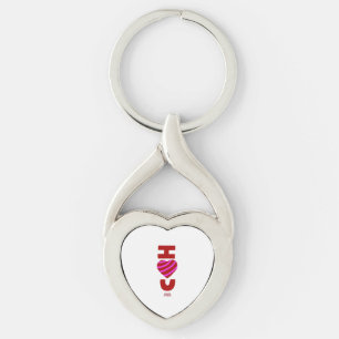 I Love You Twisted Heart Keychain