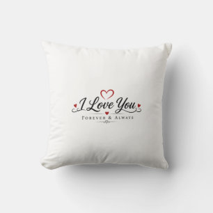 I Love You Typography Design Cushion