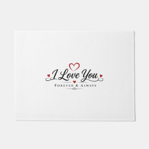 I Love You Typography Design Doormat