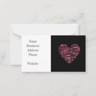 I Love You Typography Heart Valentine's Day Gift Card
