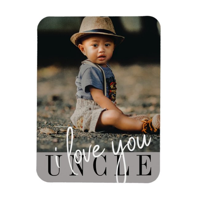 I Love You Uncle Custom Photo Magnet (Vertical)